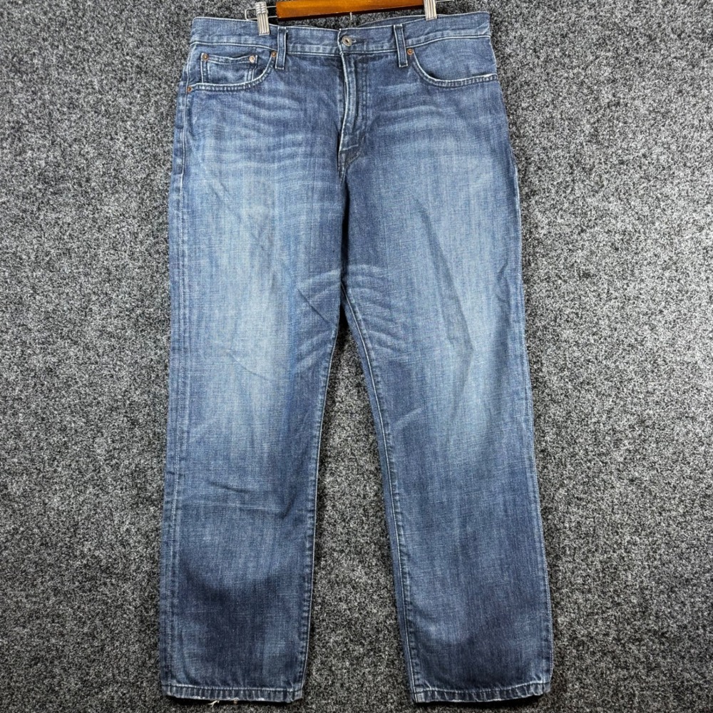 Lucky Brand 429 Classic Straight Jeans Mens 36x30 Blue Medium Wash Denim